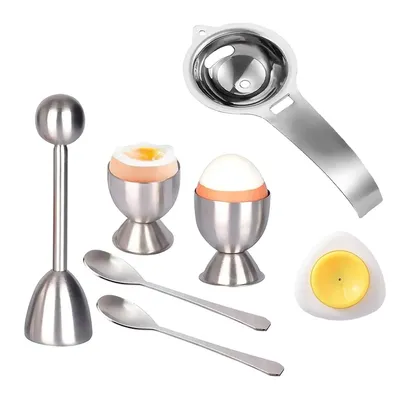 Egg Separator For Raw Eggs,Egg Yolk Separator Egg Cracker Topper Set Food Grade Stainless Steel