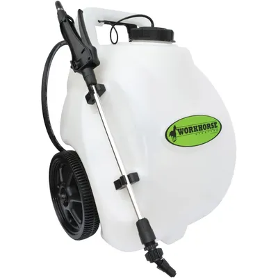 LG05SSG2 Rechargeable Spot Sprayer - White Portable Sprayer with Wheels, Vertical & Horizontal