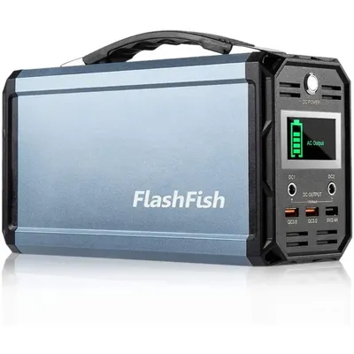 300W Solar Generator, FlashFish 60000mAh Portable Power Station Camping Potable Generator