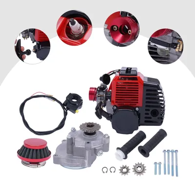 49CC 2 Stroke Engine Motor Kit Pull Start Single Cylinder For Vapor Chain Scooter Bicycle Motorized