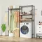 76"H Washer and Dryer Shelves Heavy Duty Laundry Room Adjustable Shelf Black