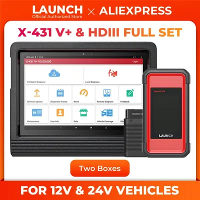 Launch X431 V Plus HDIII HD3 Module OBD2 Scanner Heavy Duty Diagnostic Tool Professional Automotive