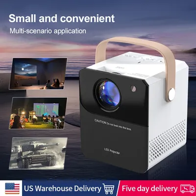 Mini projector supports 480P HD outdoor projector with stylish design for multi-scene portable