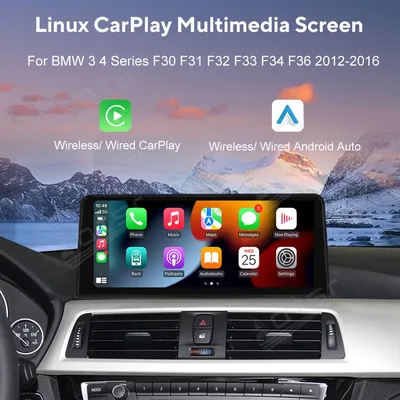 Linux Wireless Apple CarPlay Android Auto HiCar For BMW 3 4 Series F30 F31 F32 F33 F34 F36 2013~2017