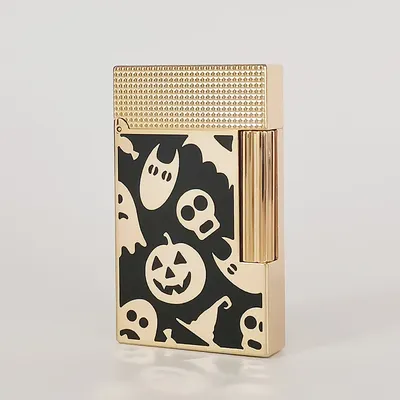 JT.Dunant Lighters Cling Sound Brass Lacquer Inflatable Gas Butane Cigarette Gadgets Boyfriend's Halloween Gift VS Dupont 2025