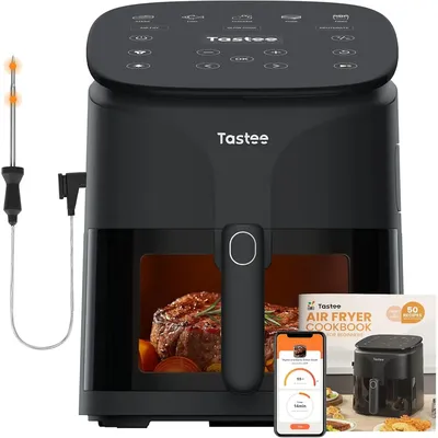 Tastee Air Fryer, 8-in-1 Compact 5.5QT AirFryers, 450°F Digital Airfryer Dehydrator with Dual-sensor