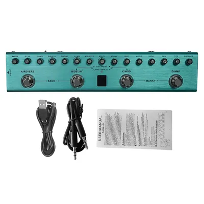 Guitar Multi Effects Pedal 3 Band Equalizers XLR Balanced Output 3 Delays 3 Reverbs Guitar Effects