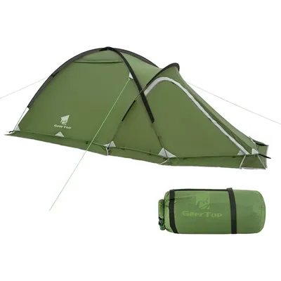 Portable 2 Person 4 Season Tent Waterproof Backpacking Tent Double Layer All Weather for Camping