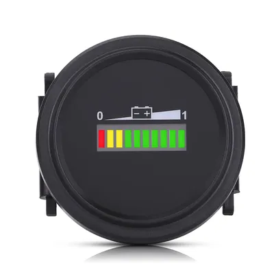 Round LED Digital Battery Indicator Meter Gauge for Golf Cart or other 12V/24V/36V/48V/72V Volt DC