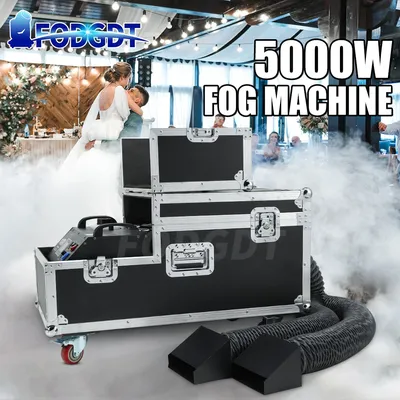 From EU US MX 5000W Water Fog Machine Low Lying Fog Smoke Machine Stage Equipment DMX Control for
