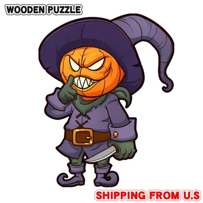 Adult Wooden Puzzle, Halloween Irregular Shaped Witch, Suitable As A Challenge Gift For Boyfriends,