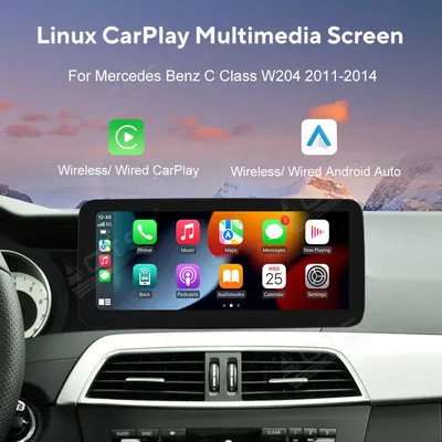 Linux Screen Wireless Apple CarPlay Android Auto HiCar For Benz C Class W204 2011~2014 Upgrade The