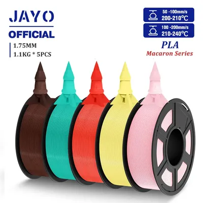 JAYO PLA Filament 1.75MM 5 Rolls/set 3D Printer Filament PLA For FDM 3D Printers Neatly Wound 3D