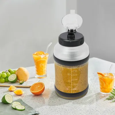 2l Rechargeable Blender, Fresh Fruit Juicer, USB Portable Juicer Bottle- Black