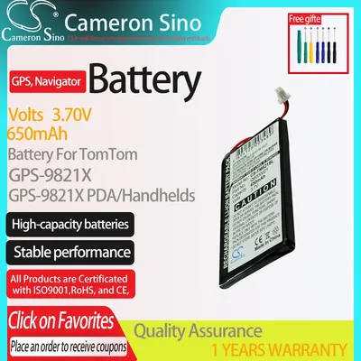 CameronSino Battery TomTom GPS-9821X GPS-9821X PDA/Handhelds fits Q6000021,GPS Navigator Battery.