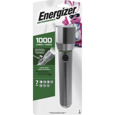 Energizer Flashlight, LED, Rechargeable, 1000 Lumens, 200m, Silver (EVEENPMHRL7) Each Energizer®