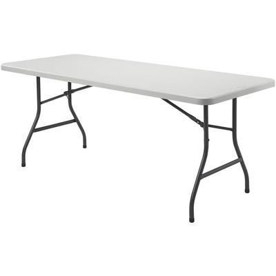Lorell Light Duty Banquet Table, 600 lb. Capacity,, 96" x 30" x 29", Platinum/Gray (LLR66654) Each Folding Table