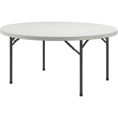Lorell Banquet Folding Table, 500lb Capacity, Round Top x 60" Diameter , Platinum (LLR60326) Each