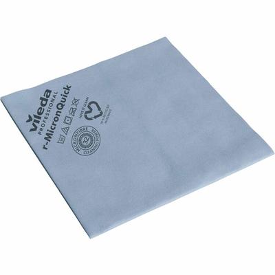Vileda Professional MicronQuick Microfiber Cloths, Cloth, 14.96" Width x 15.75" Length, Blue (VLD170605) Pack of 5 Surface Cleaner