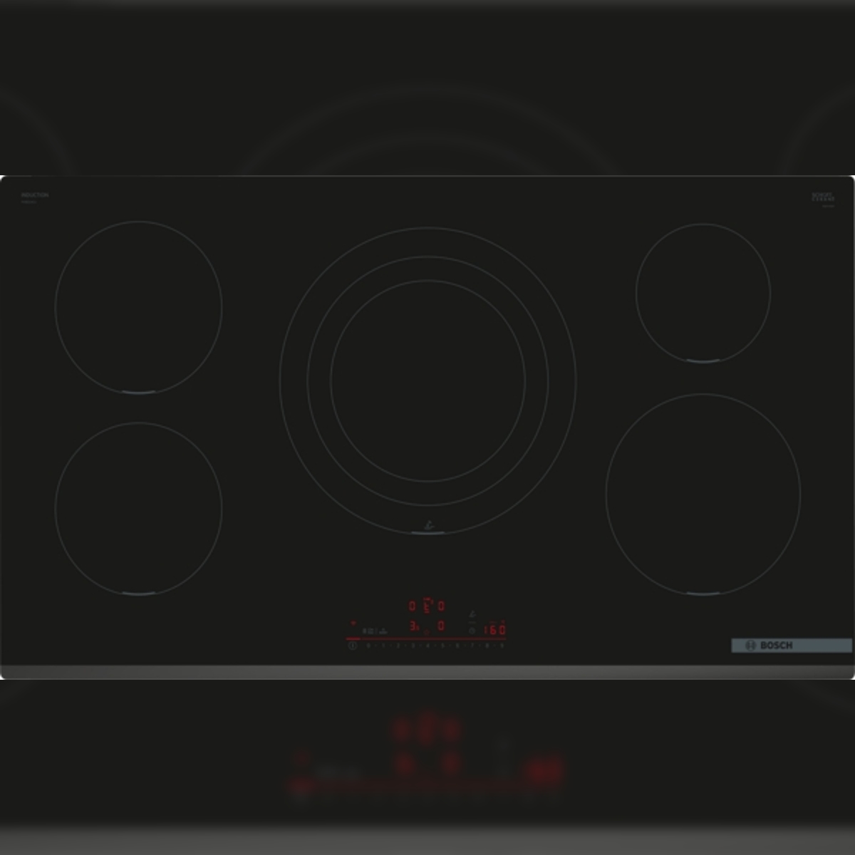Bosch FullHouse Serie 6 PIV931HC1E Induktionskochfeld, 90 cm, Schwarz, Rahmenlos aufliegend Image