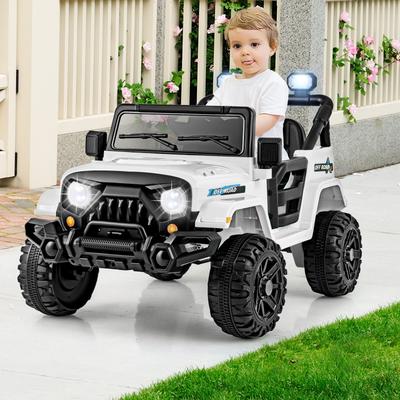 12V Kids Ride on Truck Car with Remote Control Threaded Wheels and 3 Different Settings - 39” x 24.4” x 24.4” (L x W x H)