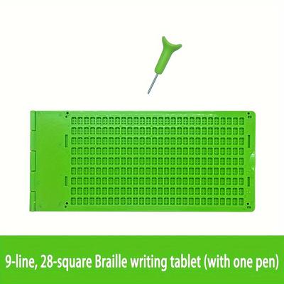 TEMU Jiashijia Plastic Braille For The Impaired â€“ 9- 28- Tablet Pen â€“ Aid For And Adults