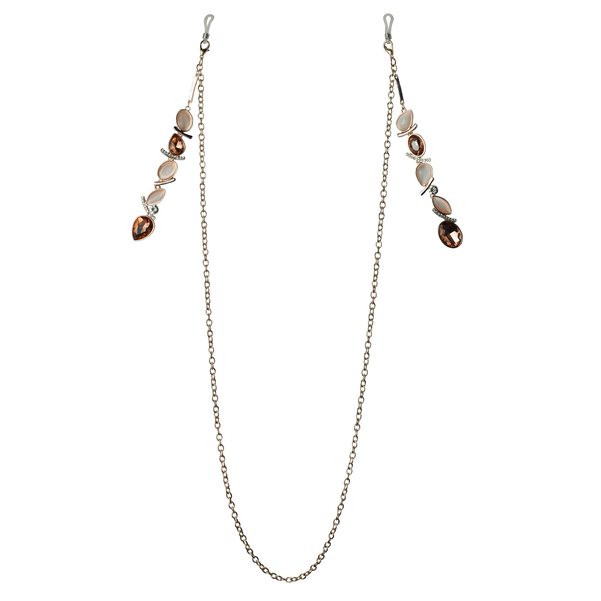 Collierkettchen STEUER "Brillenkette", bunt (mehrfarbig), Halsketten, Damen, 80cm, Metall, L: 80, glänzend Image