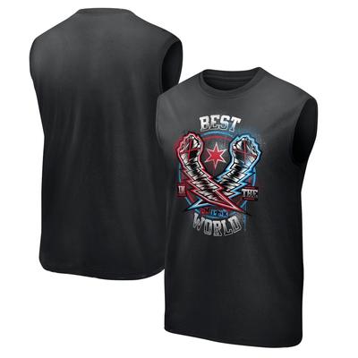 WWE CM Punk Lightning Fists Tank - Schwarz - Herren Image