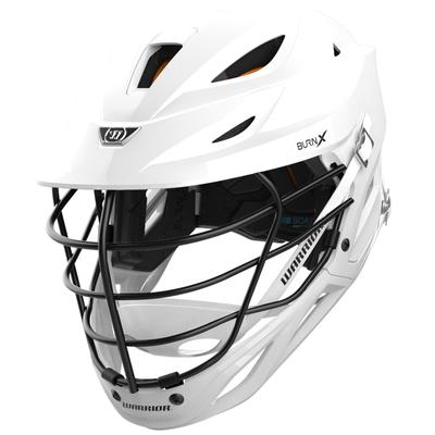 Warrior Burn X Lacrosse Helmet with Black Mask White