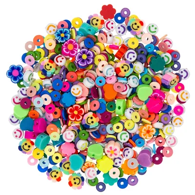 Polymerton-Perlen, bunt, 430 Stück Image