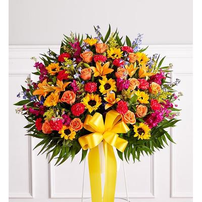 1-800-Flowers Flower Delivery Heartfelt Sympathies Standing Basket Large