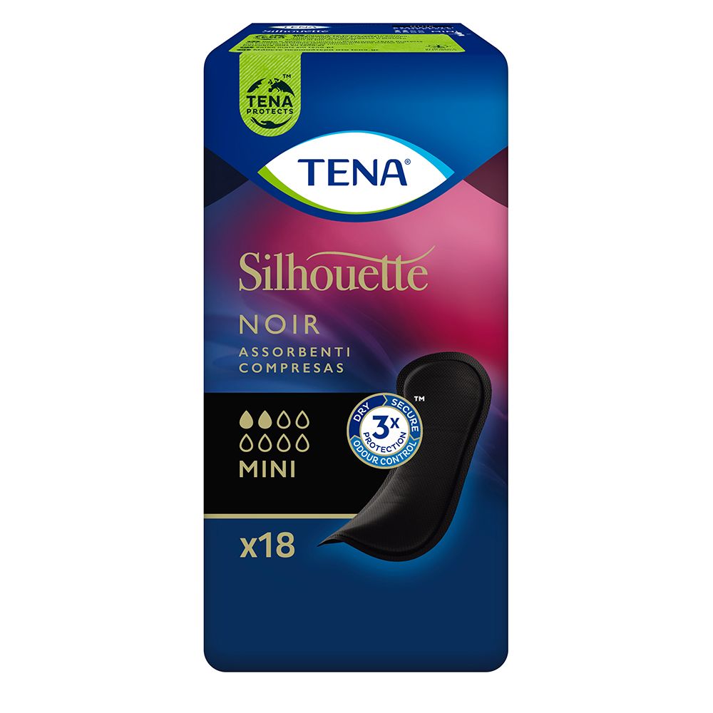 TENA Silhouette Mini, assorbenti neri 18 St