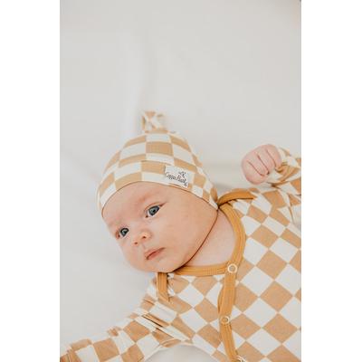 Copper Pearl Newborn Top Knot Hat - Rad