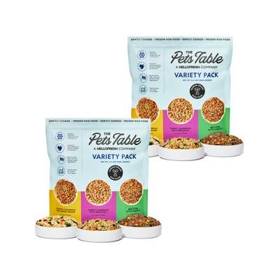 The Pets Table Freshly-Made Frozen Human-Grade Variety Pack Dog Food, 32 to 36-oz pouches, 6 count