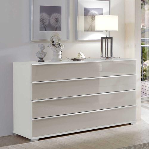 Kommode Sideboard mit vier Schubladen in Weiß