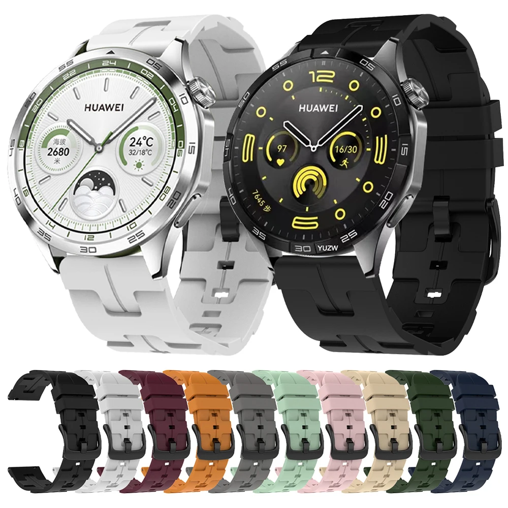 Für huawei uhr gt 4 pro 46mm band gt 3 2 42mm honor magic uhr 4 gs 3 pro es ersatz armband gürtel 22 20mm silikon armband Image