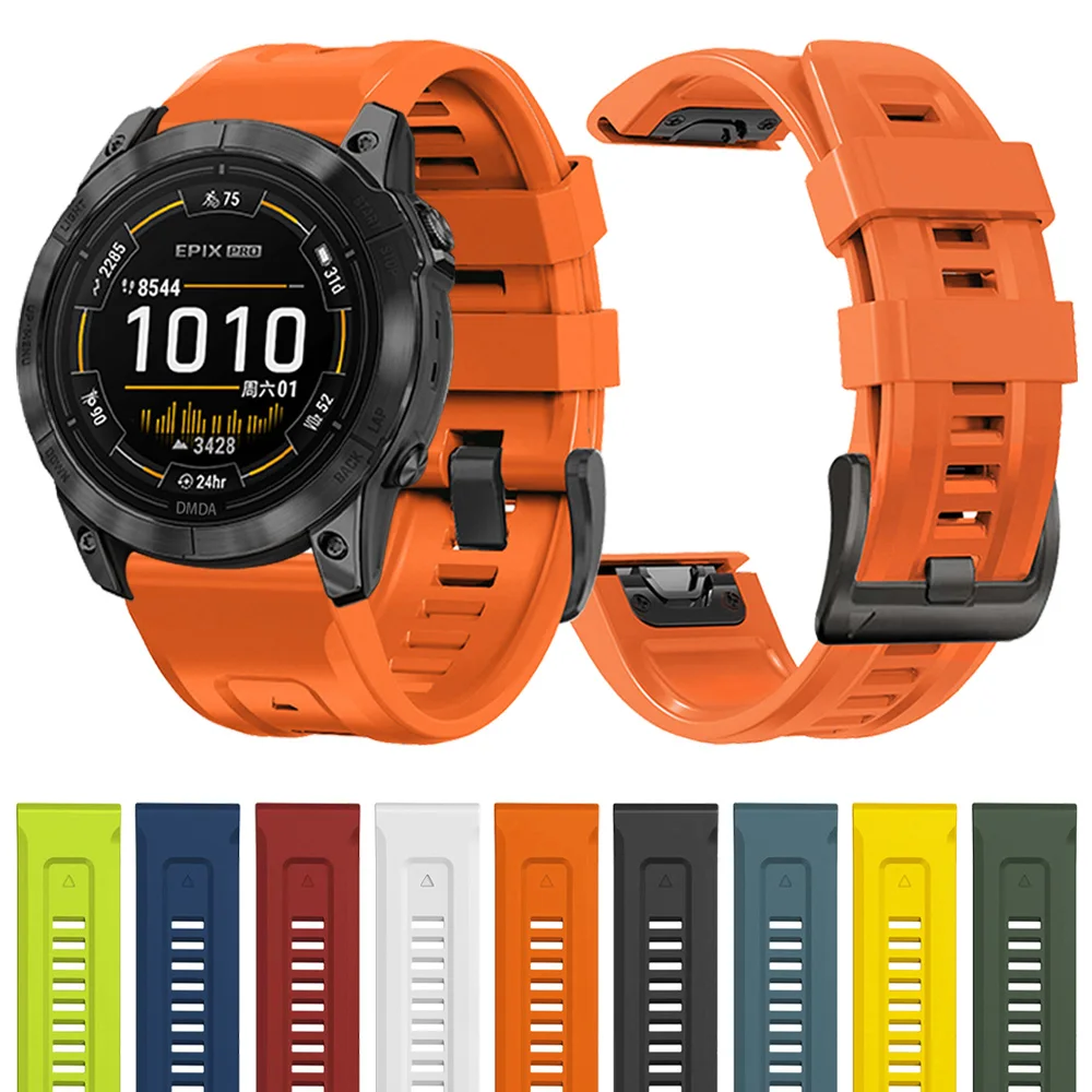 22mm 26mm QuickFit Armband Für Garmin Epix Gen 2 Silikon Band Für Garmin Fenix 7 7X 5Plus 6XPro Enduro 2 Mk2 1 Armband Armband Image