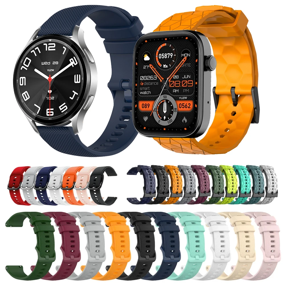 20mm 22mm Smartwatch Armband Für COLMI P71 Band Für COLMI C81/V68/I28 Ultra/M42/C60/P68/P73/P81 Silikon Uhrenarmbänder Armband Image