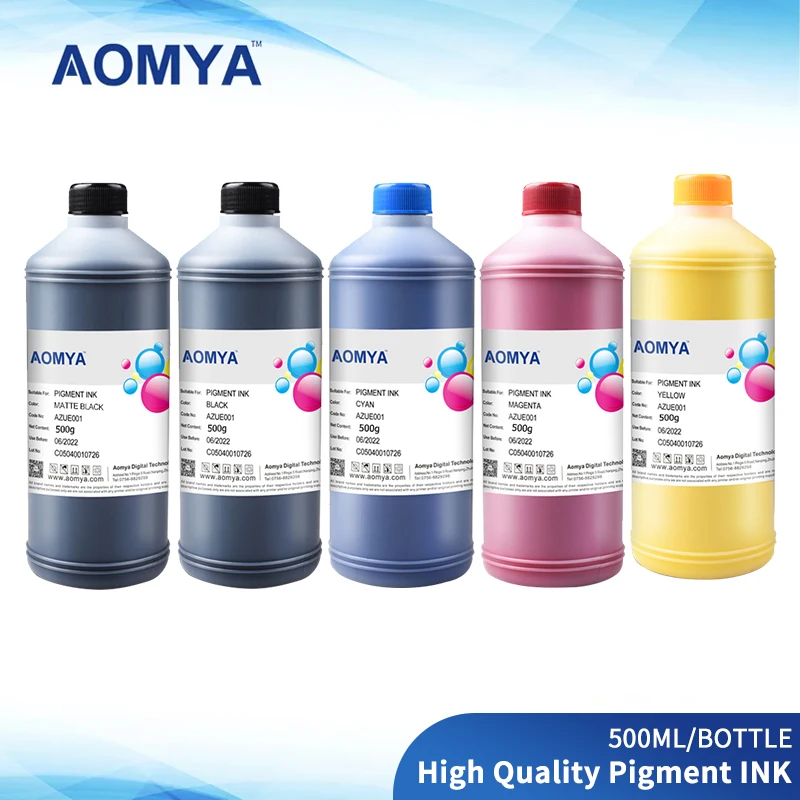 Aomya 500 ml Pigmenttinte für Canon PFI-1700 PFI57 pfi-1000 Pro 2000 4000 6000 6000 s 6100 s Pro 520 540 540 s 560 Drucker/12 Farben Image