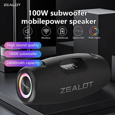 Zealot s78 24000 w drahtlose Lautsprecher, DSP-Technologie, 4 Hörner, Traum licht, tragbarer Image