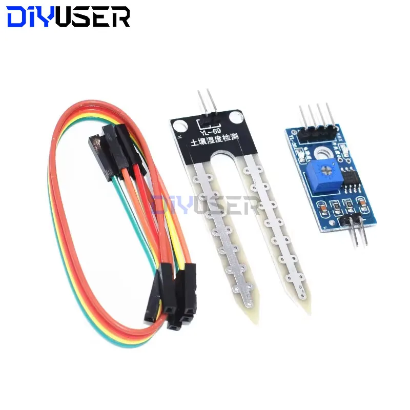 DIYUSER LM393 Bodenfeuchte-Hygrometer-Erkennung Feuchtigkeitssensormodul Entwicklungsboard DIY Roboter Smart Car für Arduino Image