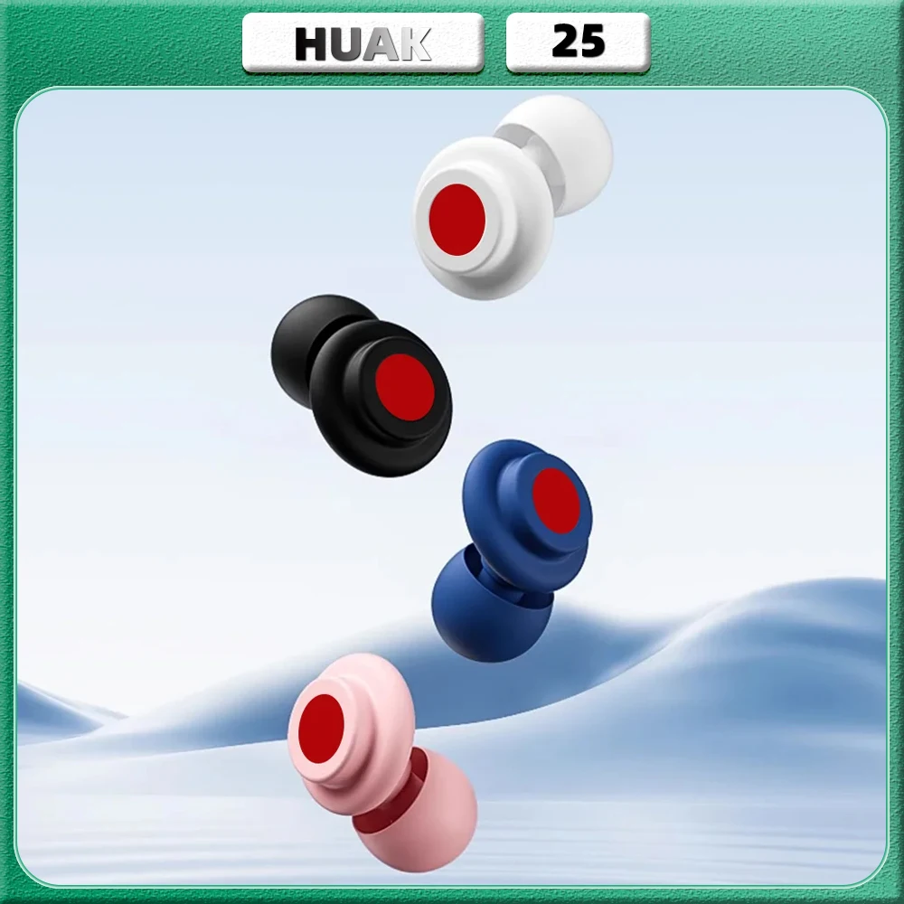 Huak 25 Silikon Ohr stöpsel zur Reduzierung von Schlaf geräuschen gegen Schnarchen Gehörschutz Ohr stöpsel weiches Silikon wasserdichtes Schwimmen Image