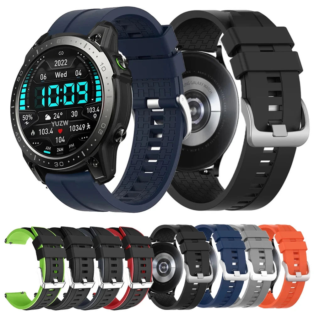 Armband für Zeblaze Vibe 7 Pro/Stratos 2 3 Uhrenarmband Correa für Zeblaze Ares 3 Pro/Beyond 3/GTR3/GTS3 Plus 22 mm Silikonarmband Image