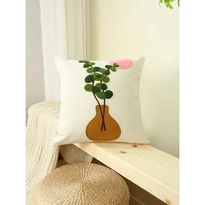 1pc, Handtuch stickerei Blume Kissen bezug dekorative Sofa werfen Kissen bezug Kissen bezüge Image