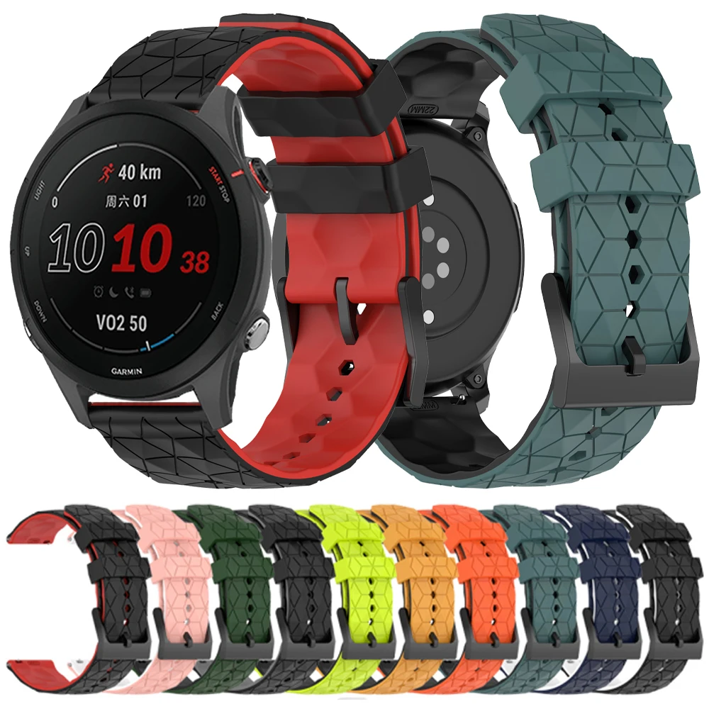 Weiches Silikon-Uhrenarmband für Garmin Forerunner 265 255 Music Band Venu 3/Sq 2/Vivoactive 4 5/Approach S42 Ersatzarmband Image