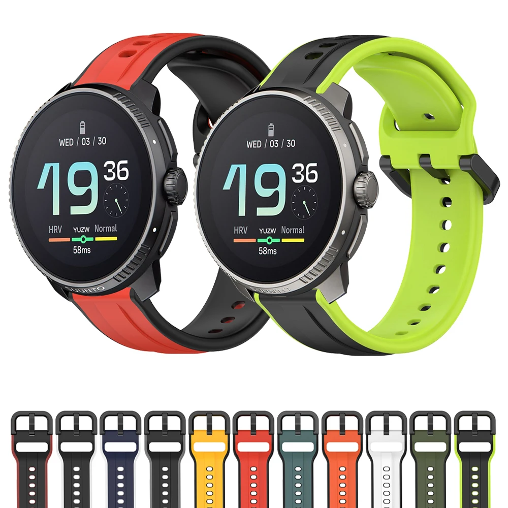 20mm 22mm Uhrenarmband für SUUNTO OCEAN/Race S/Vertikales Armband für SUUNTO 9 PEAK PRO/5 Peak Armbanduhr Gummi Ersatzband Image