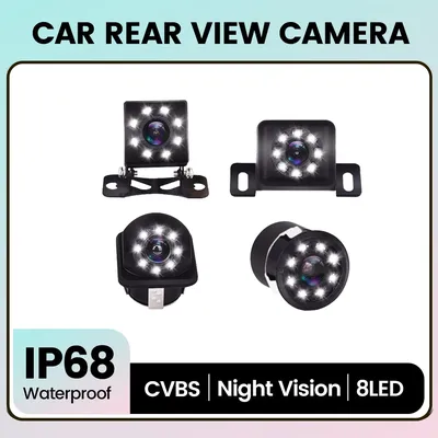 Navifly 8 led universal auto rückfahr kamera nachtsicht umkehrung 12v kamera hd ip68 nachtsicht rückfahr kamera zubehör