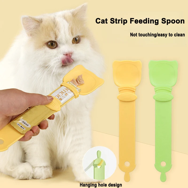 Haustier Fütterung löffel Flüssig futter Spender Streifen Extruder für Katzen, Welpen, Kätzchen behandelt Tier bedarf Image