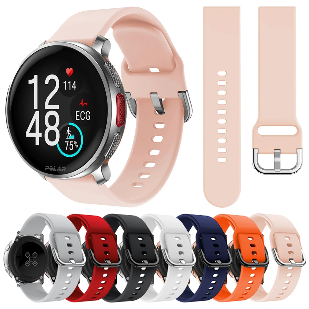 20 22 mm sportliches weiches Silikonarmband für POLAR Vantage V3 M2/Grit X Pro Armband für POLAR IGNITE 3 2 Unite Pacer Armband Correa Image