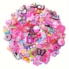 5/10/20/30/50 stücke zufällige rosa Muster Schuh dekoration Charms, schöne Clogs Hausschuhe